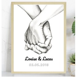 Cadre photo personnalisé couple