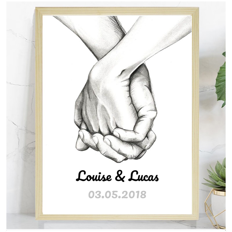 Cadre photo personnalisé couple