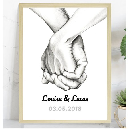 Cadre photo personnalisé couple